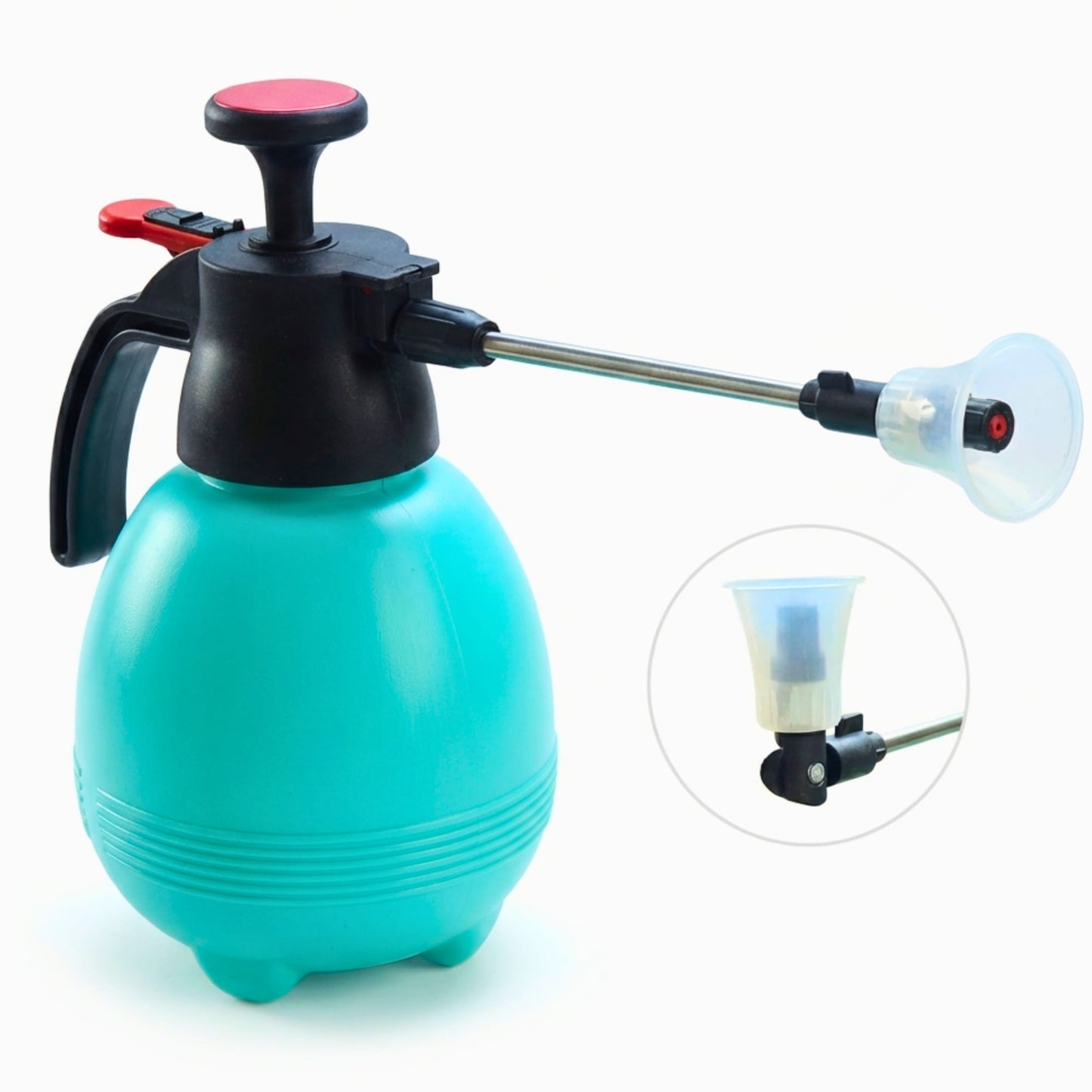 Spray Pump 360° Nozzle with Extended Wand for Gardening, Cleaning & Multipurpose Use (2L, Teal Color) | Adjustable Mist & Stream | Pressure Pump Sprayer
