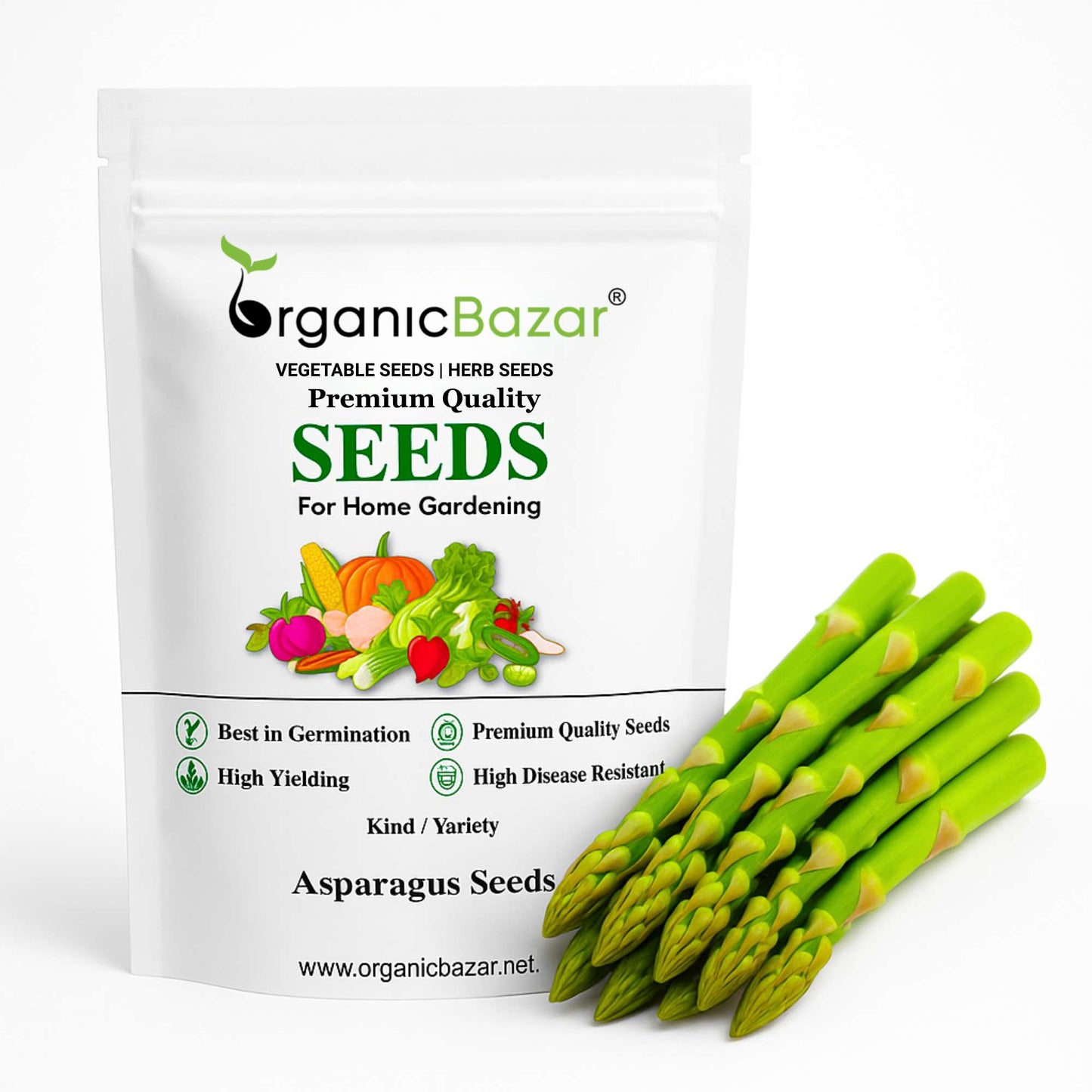 Asparagus Seeds - 50 Seeds (Shatavari/शतावरी के बीज) Premium Quality, High Germination Seeds For Balcony & Terrace Gardening