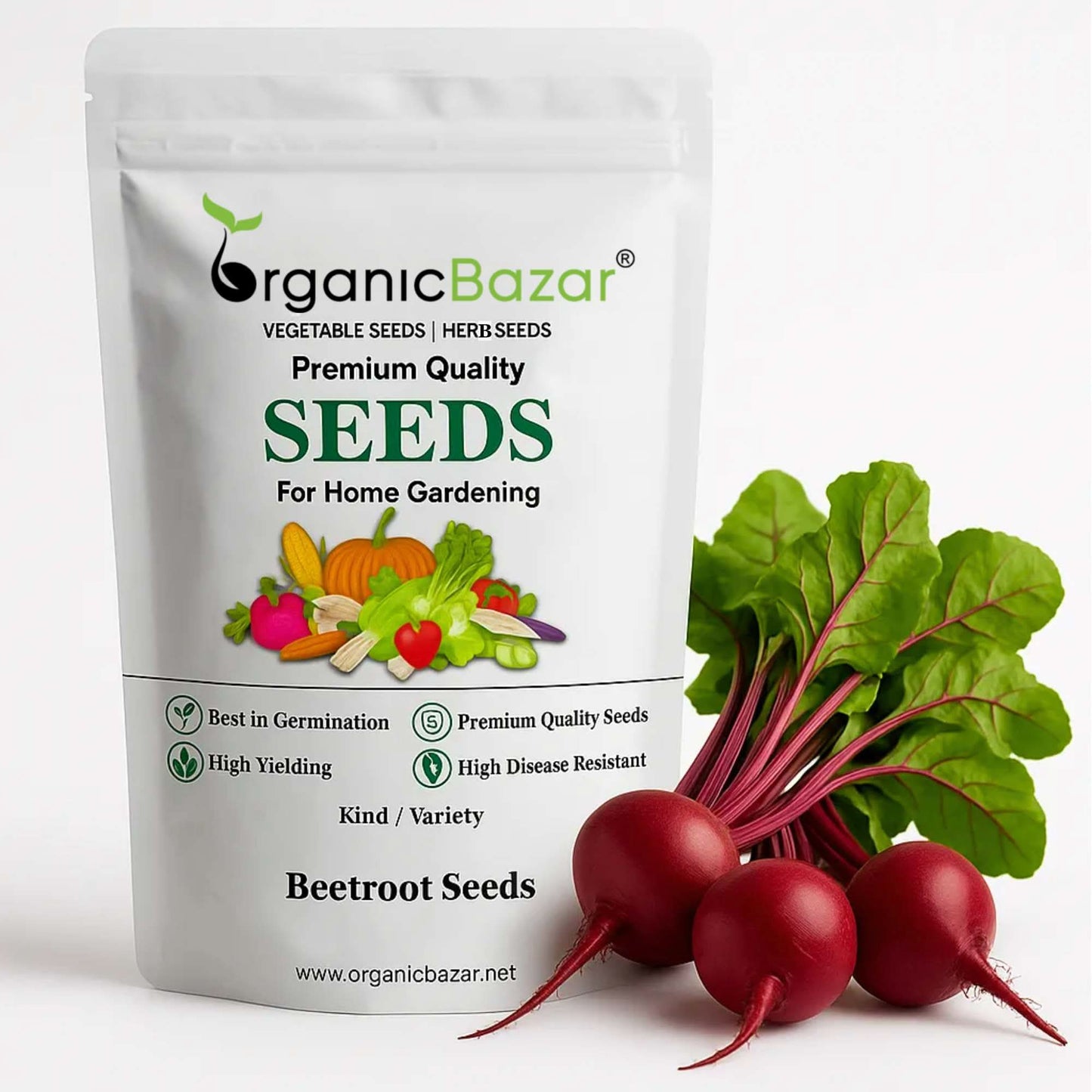 Beetroot (chukandar) Seeds - 150 Seeds (चुकंदर के बीज)