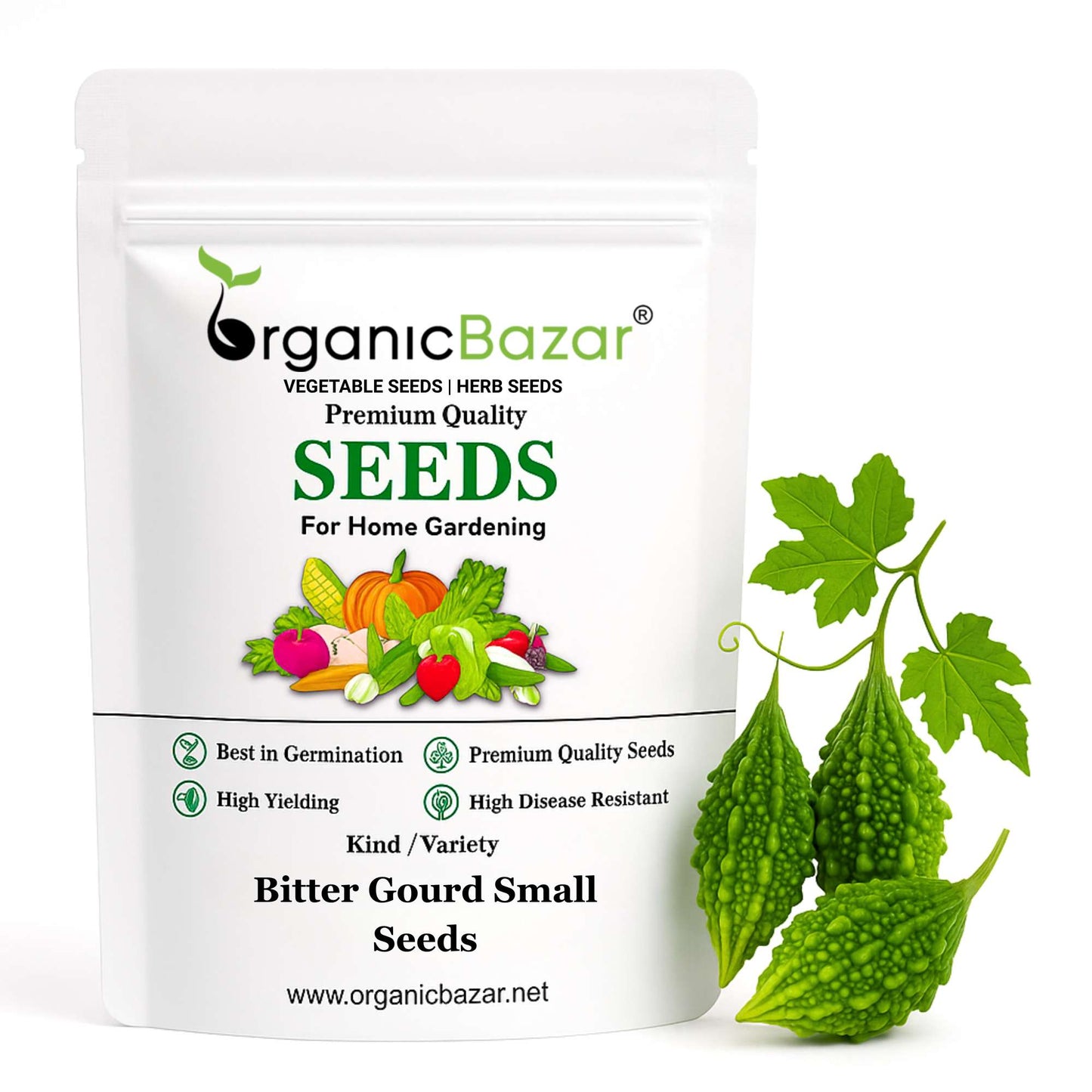 Bitter Gourd Small (Chhota Karela) Seeds - 12 Seeds (करेला के बीज) Easy To grow, High Germination, High Yield Karela Seeds for Home Gardening