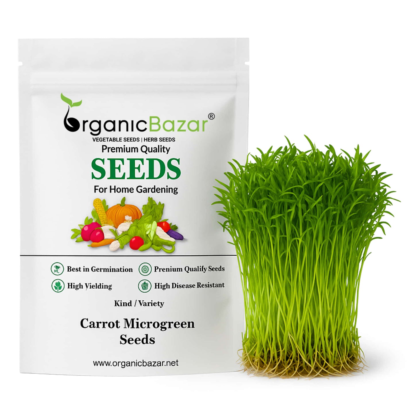 Carrot Microgreen Seeds (20g)