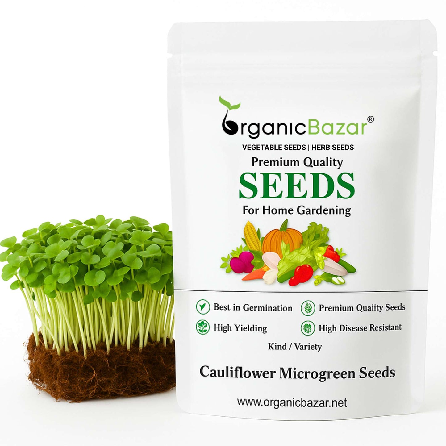 Cauliflower Microgreen Seeds (20g)
