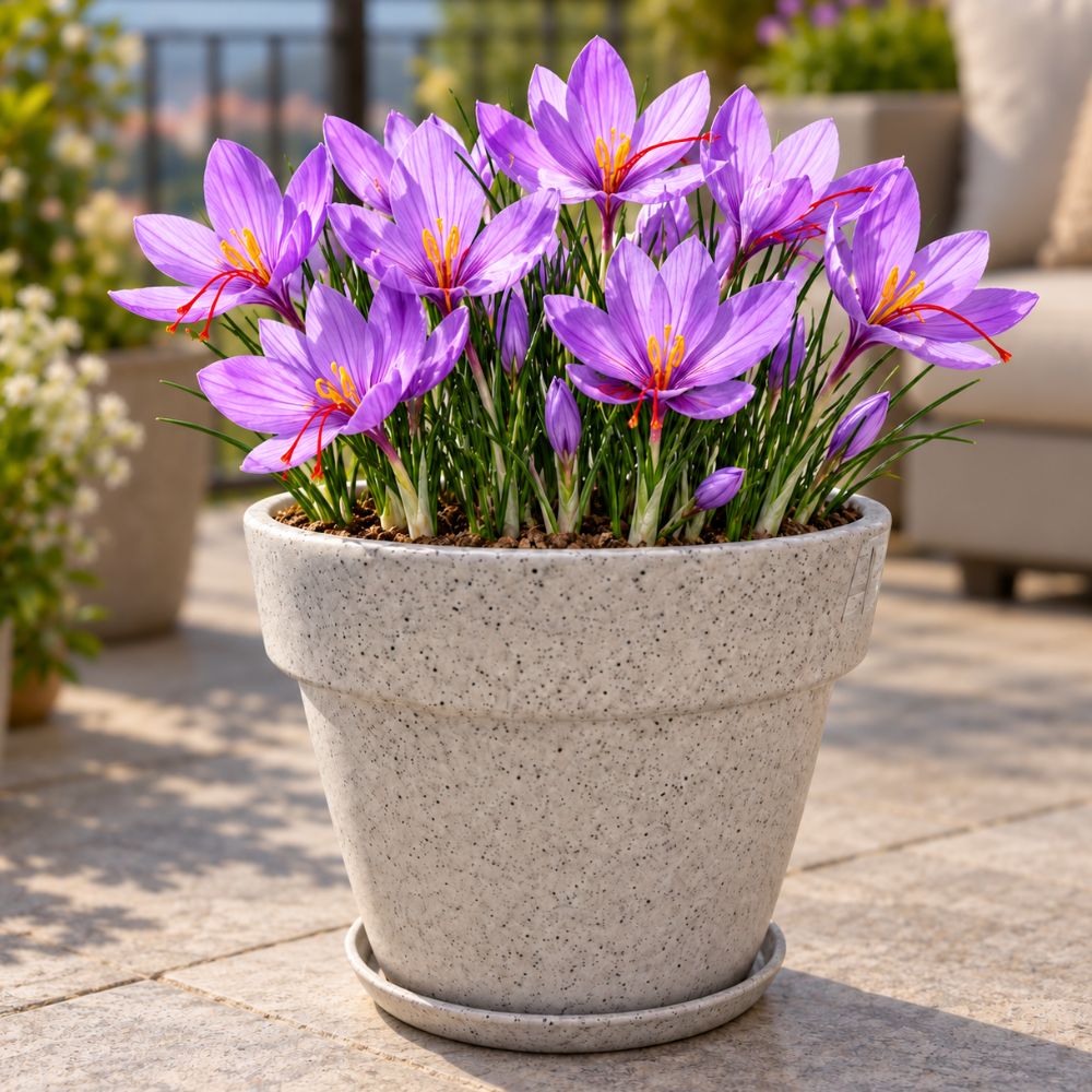 Crocus Sativus Kesar Flower Bulbs (05 Bulbs)