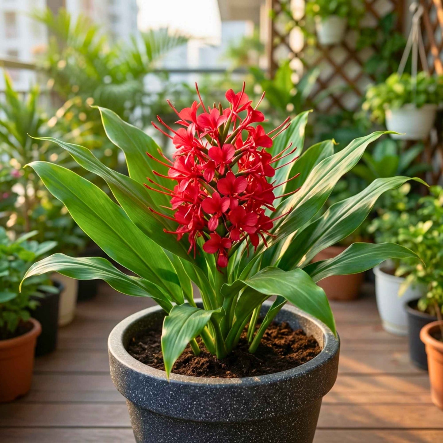 Ginger Lily Red Flower Bulbs (05N) Fragrant & Beautiful Garden Blooms 🌼