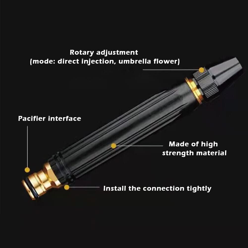 High-Pressure Water Spray Gun for garden, Car & Bike Wash – Adjustable Brass Jet Nozzle for 1/2" Hose Pipe