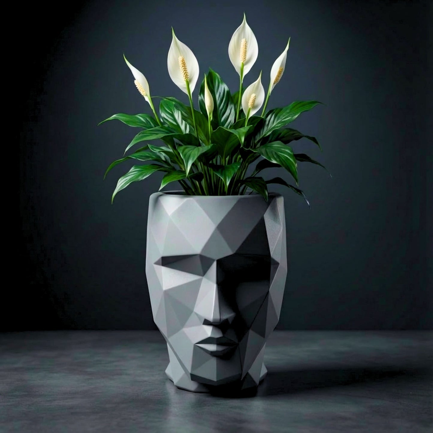 Iron Man Face Planter Pot (Pack of 1) – Luxury Geometric Designer Plant Pots for Living Room, Bedroom, Office, Villa, & premium commercial interiors