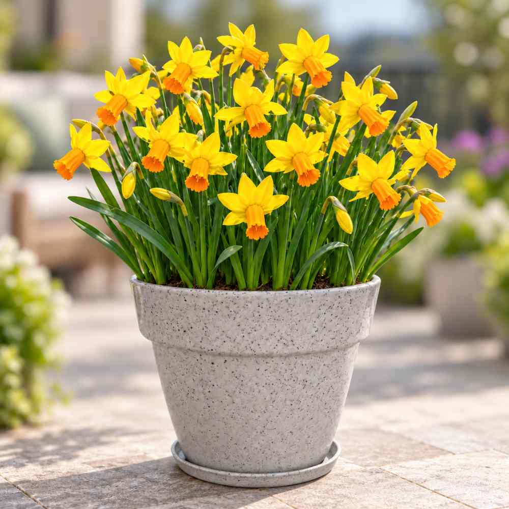 Narcissus/ Daffodil Jetfire (Yellow and Orange) Flower Bulbs (04 Bulbs)