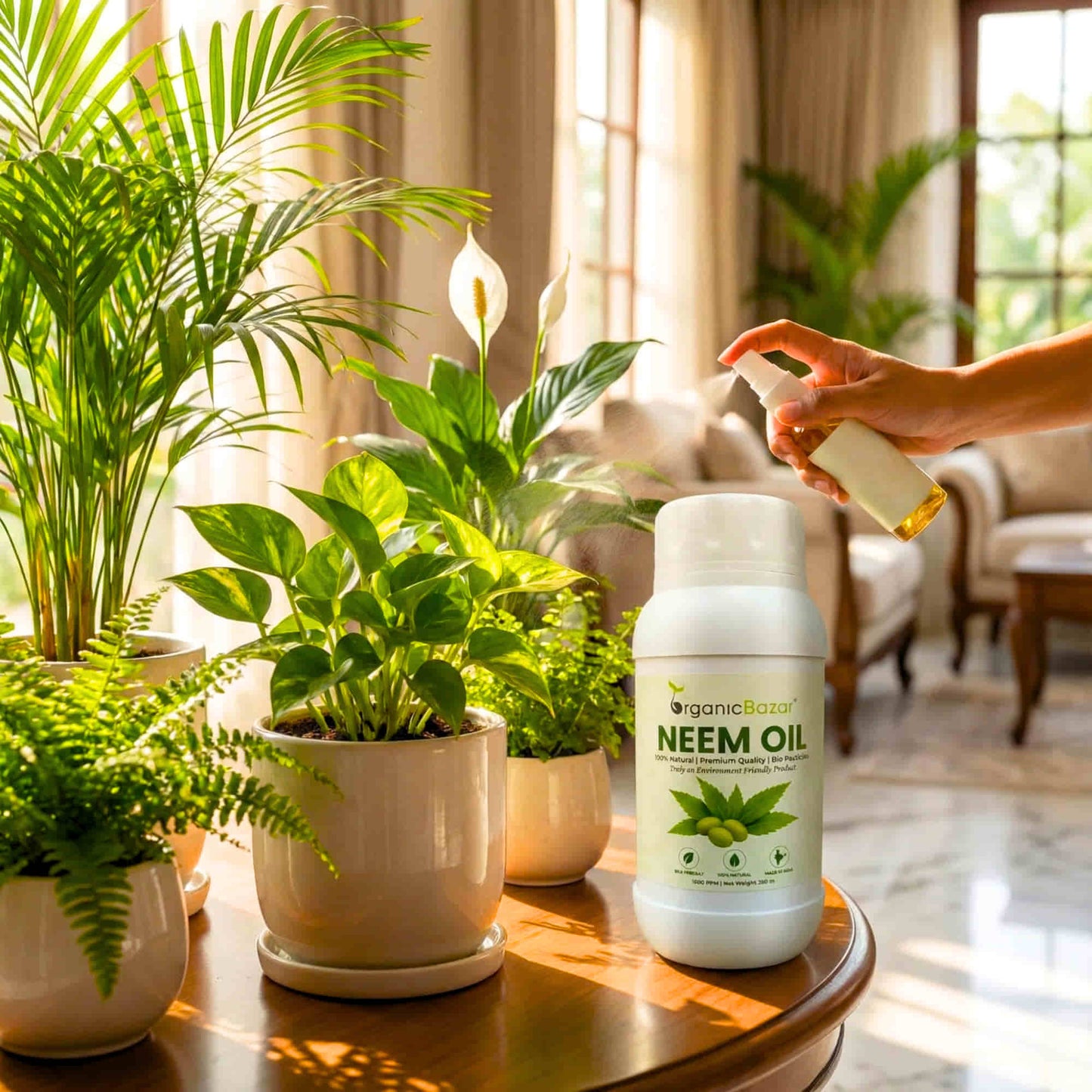 Neem Oil for Pests Control Organic Pesticide (Cold-Pressed / Water-Soluble Neem Oil)