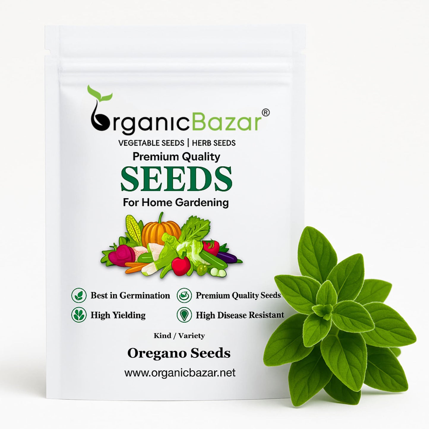Oregano Seeds - 200 Seeds (ओरिगैनो के बीज) High-Germination Herb Seeds for Pots, Balcony & Home Garden