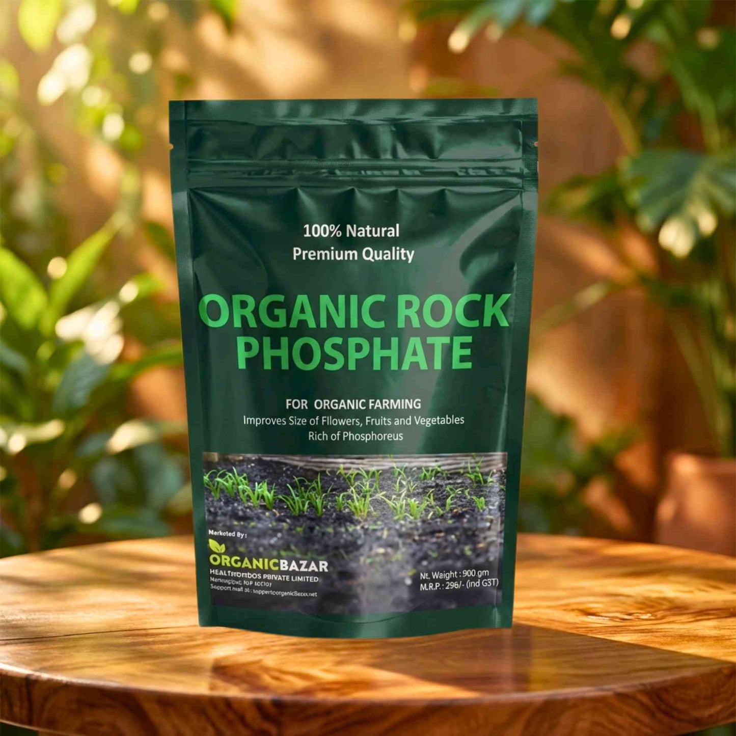 Organic Rock Phosphate Fertilizer for Gardening (900 GM)