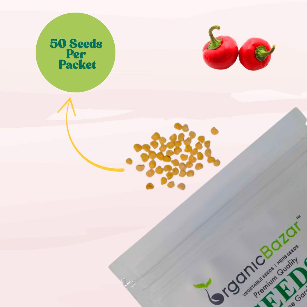 Ornamental Chilly Choice Round Mix Seeds - (50 Seeds) High Yield | High Germination | Best for Home Gardens (मिर्च के बीज)