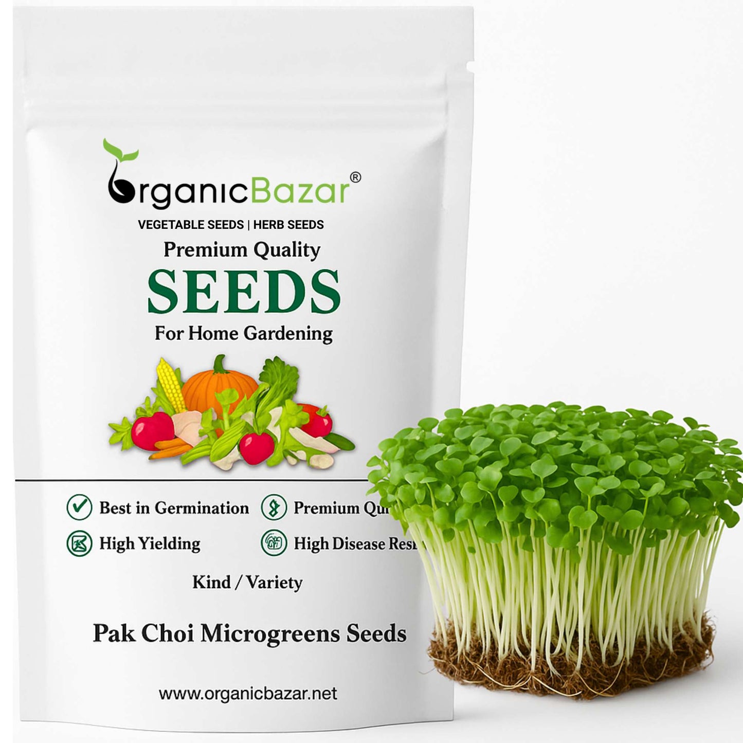 Pak Choi Microgreens Seeds (10g)