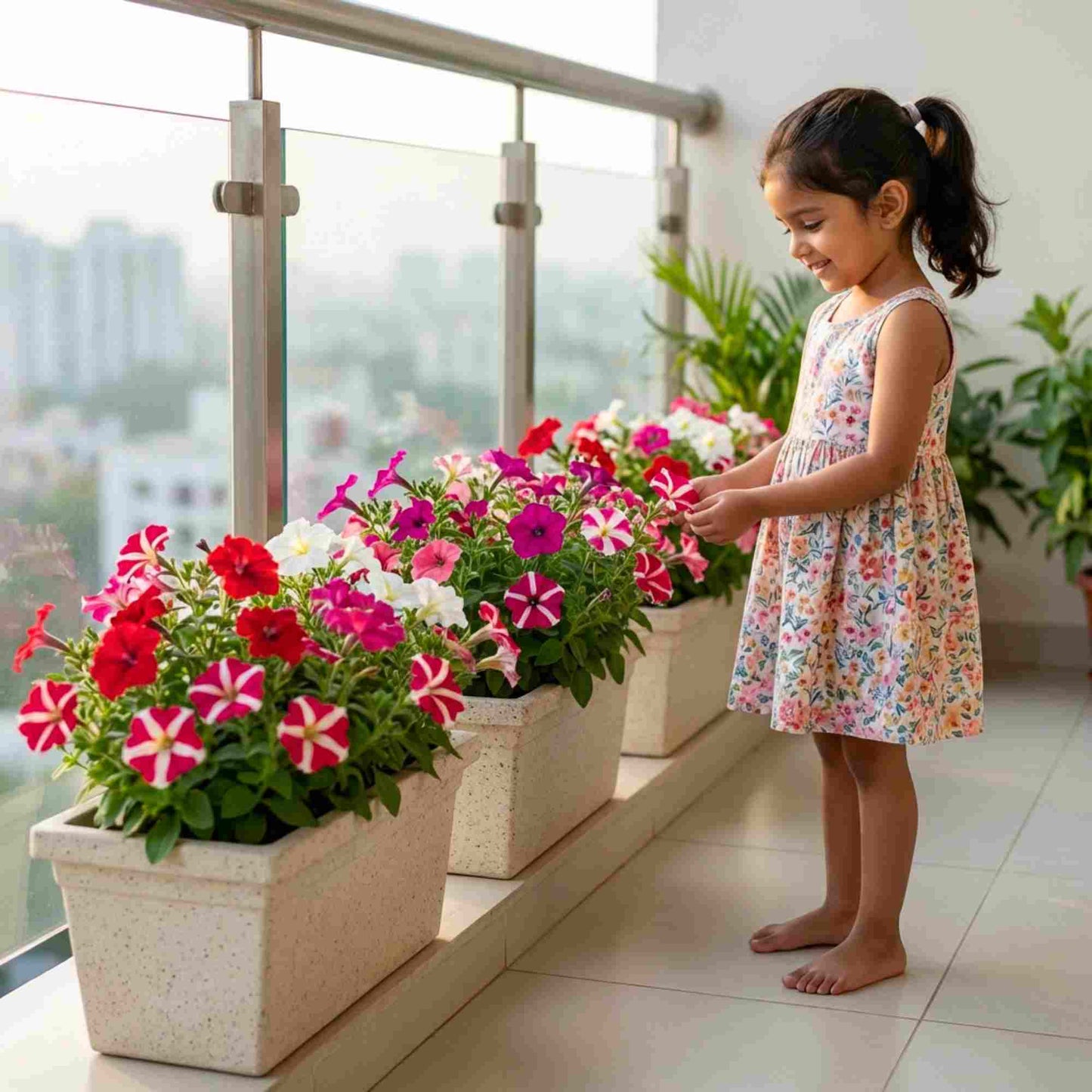 Petunia Dwarf Stars Mix Seeds (300 Seeds) High Germination/ Easy To grow/ Perfect for pots, balconies, or Terrace gardens