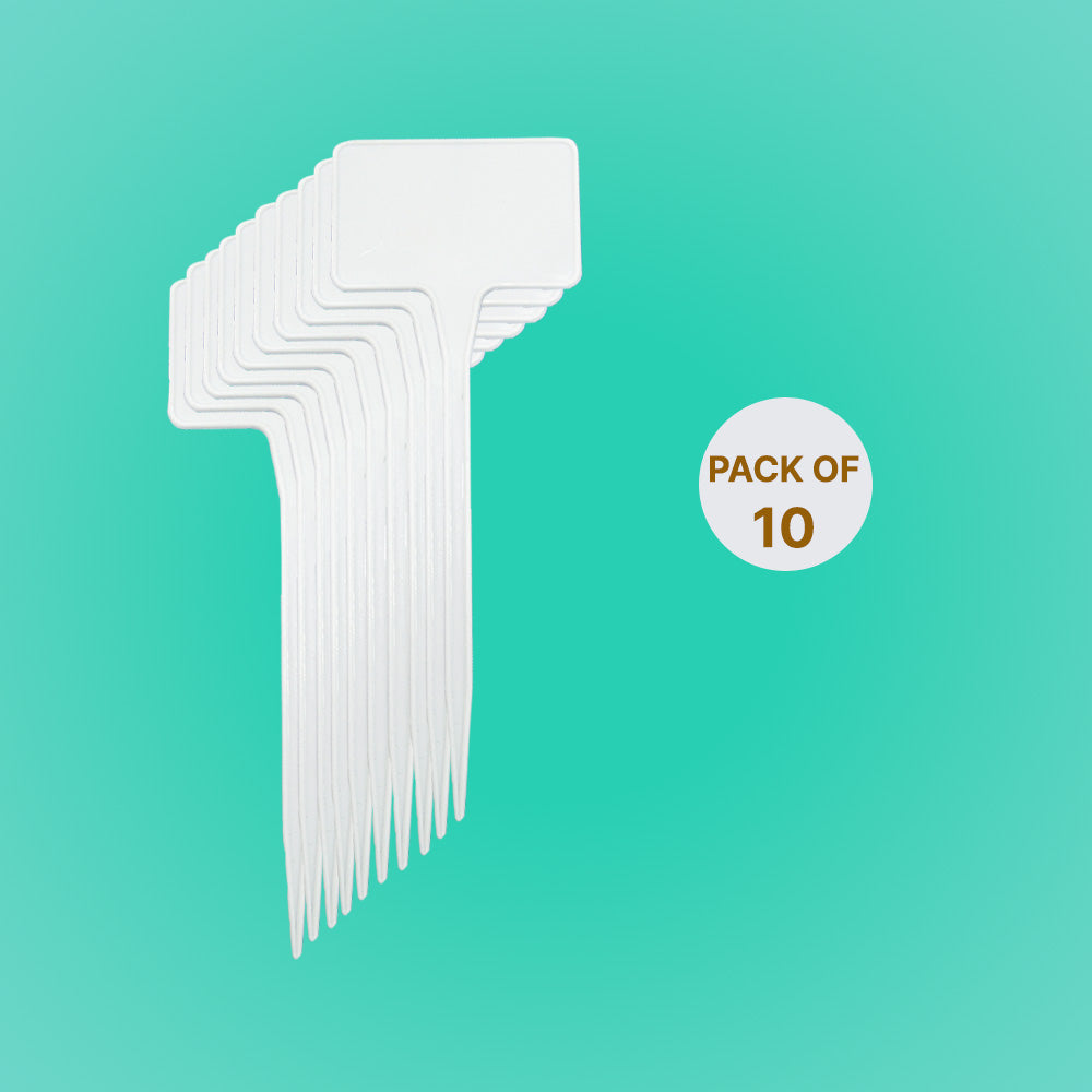 Plastic T Type Plant Tags Markers Nursery Plant Garden Label White