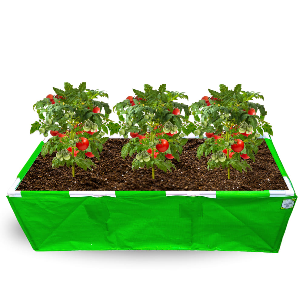 HDPE 60x24x18 Rectangle Grow Bag With Supporting Pvc Pipes Extra Thick Premium Quality Grow Bags