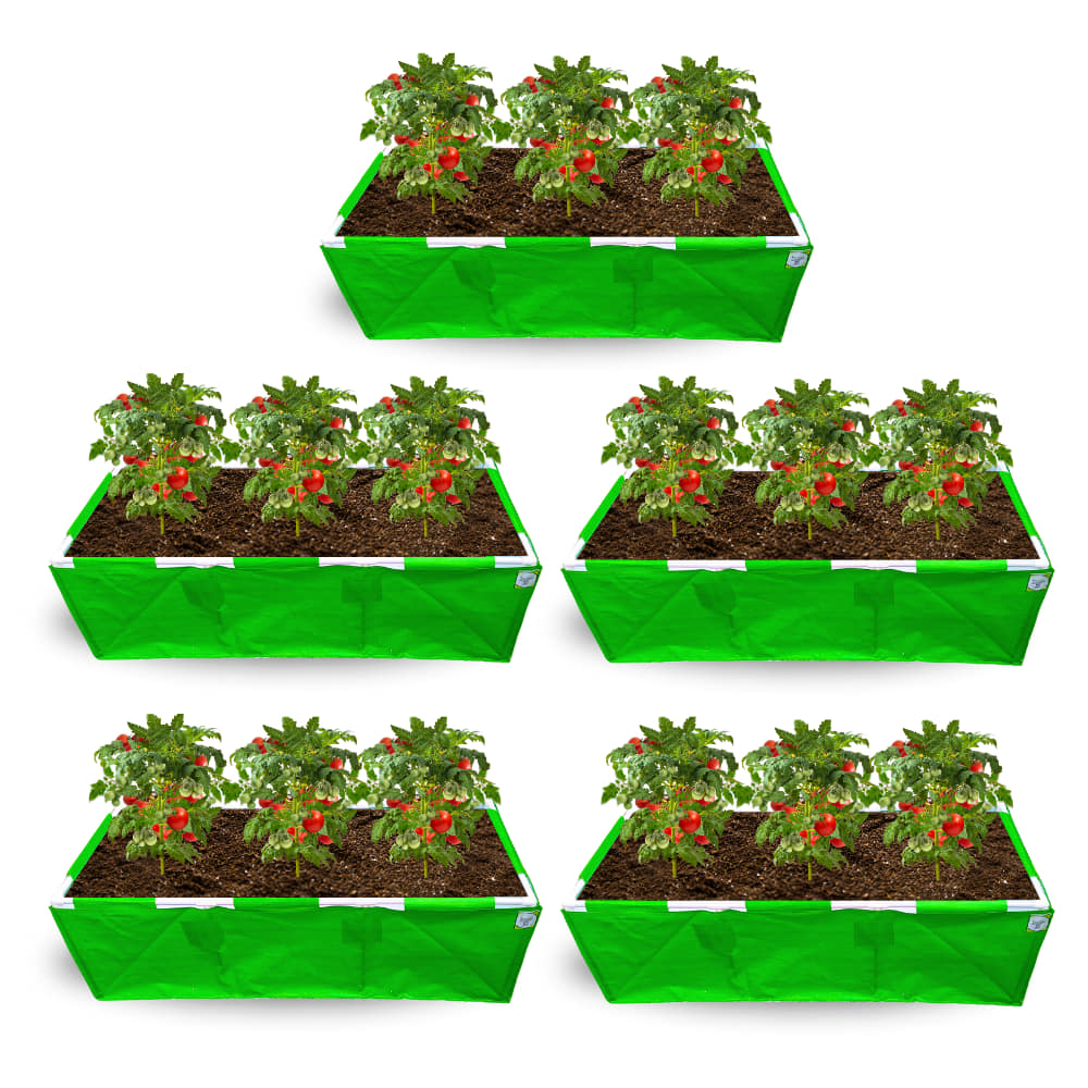 HDPE 60x24x18 Rectangle Grow Bag With Supporting Pvc Pipes Extra Thick Premium Quality Grow Bags