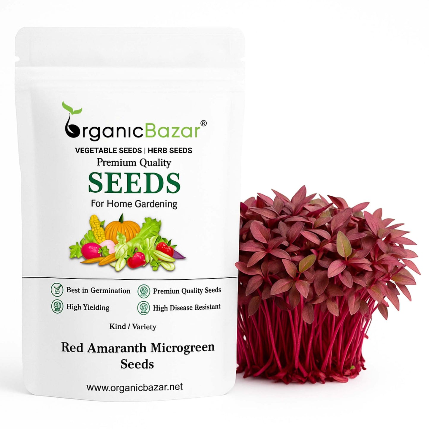 Red Amaranth Microgreen Seeds (25g)