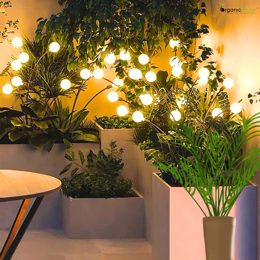 Outdoor Solar Garden Light, 6 LED Firefly Lamp (Pack of 2)