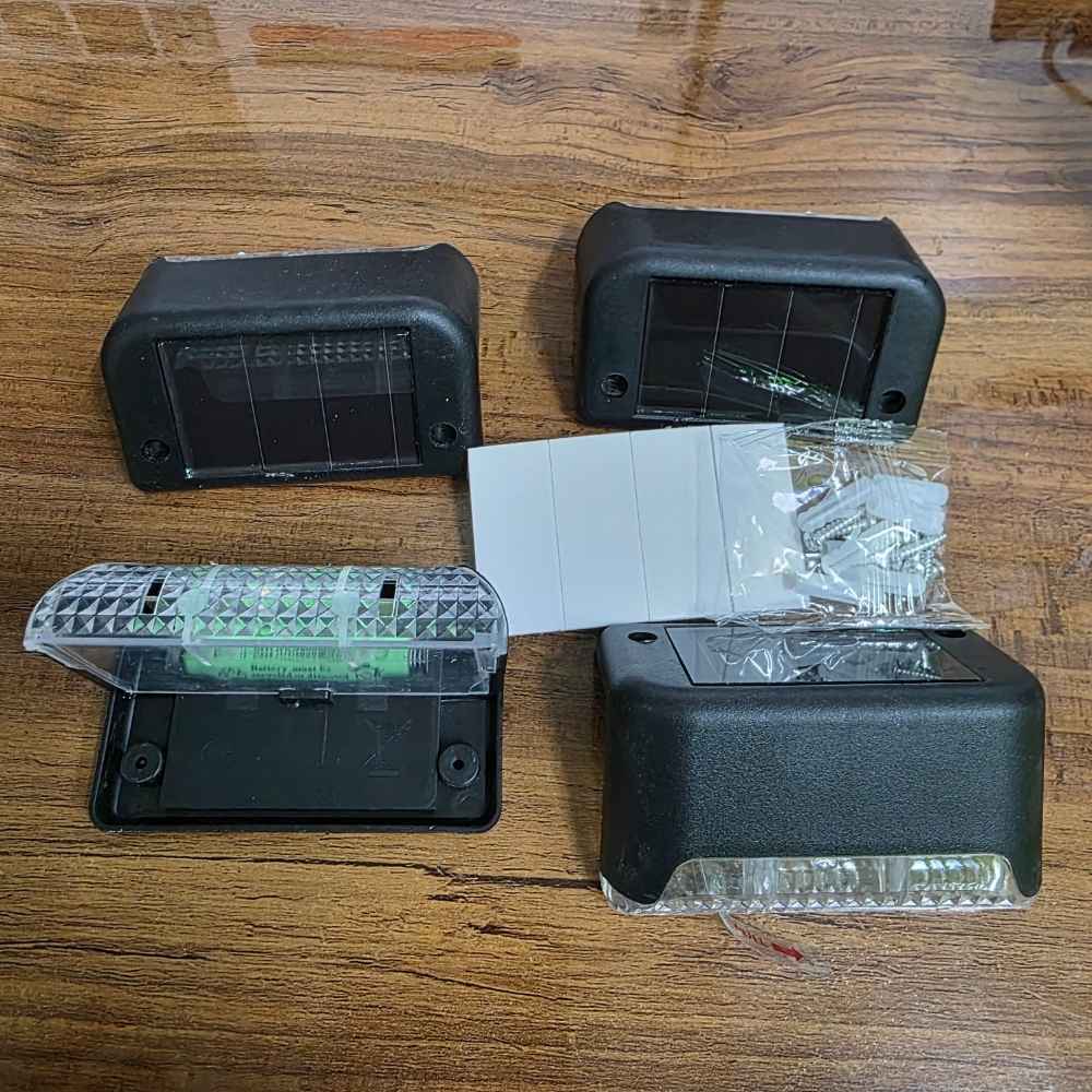 4-Piece Solar Decorative Waterproof Garden, Stair & Railing Lights – Outdoor LED Lights for Home Décor