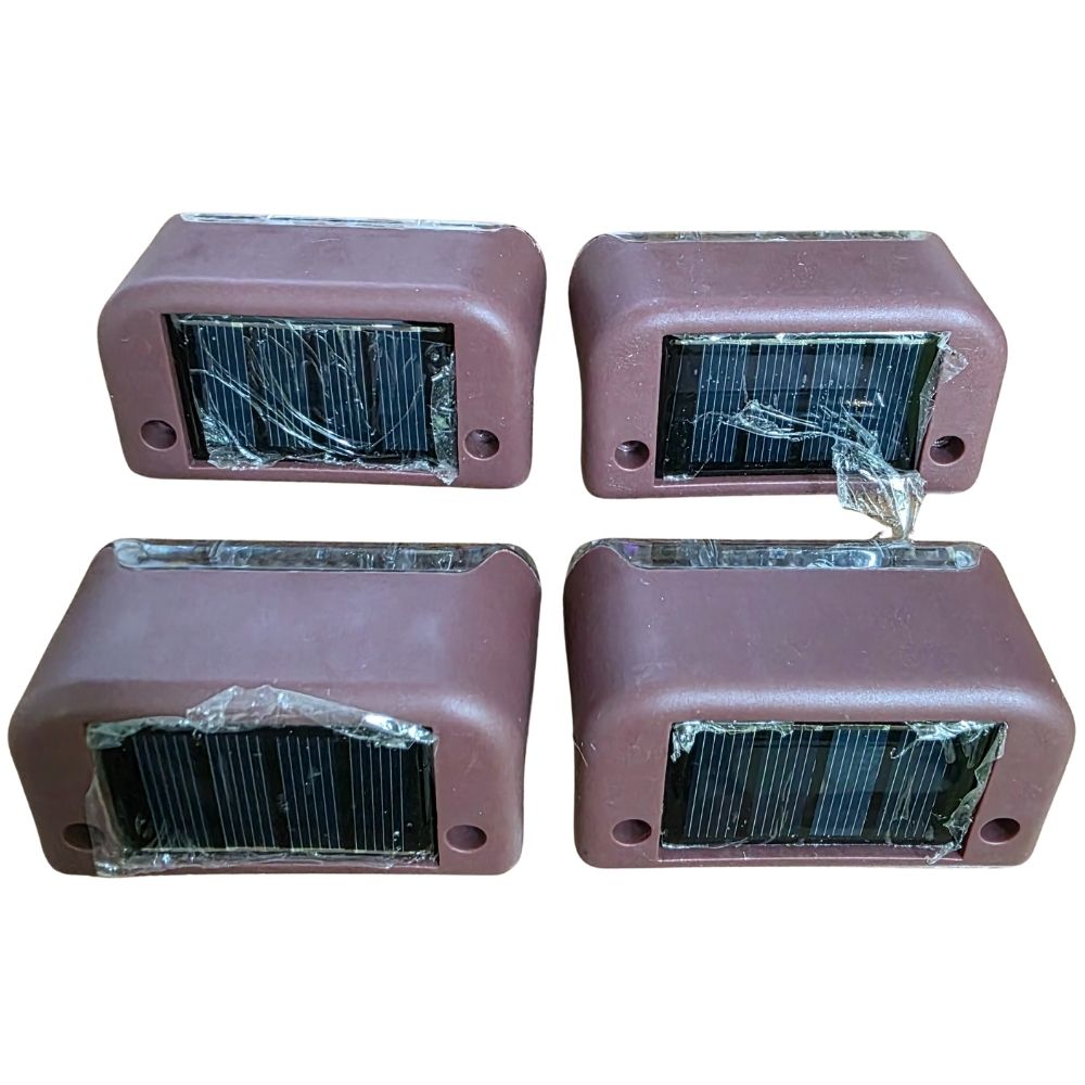 4-Piece Solar Decorative Waterproof Garden, Stair & Railing Lights – Outdoor LED Lights for Home Décor