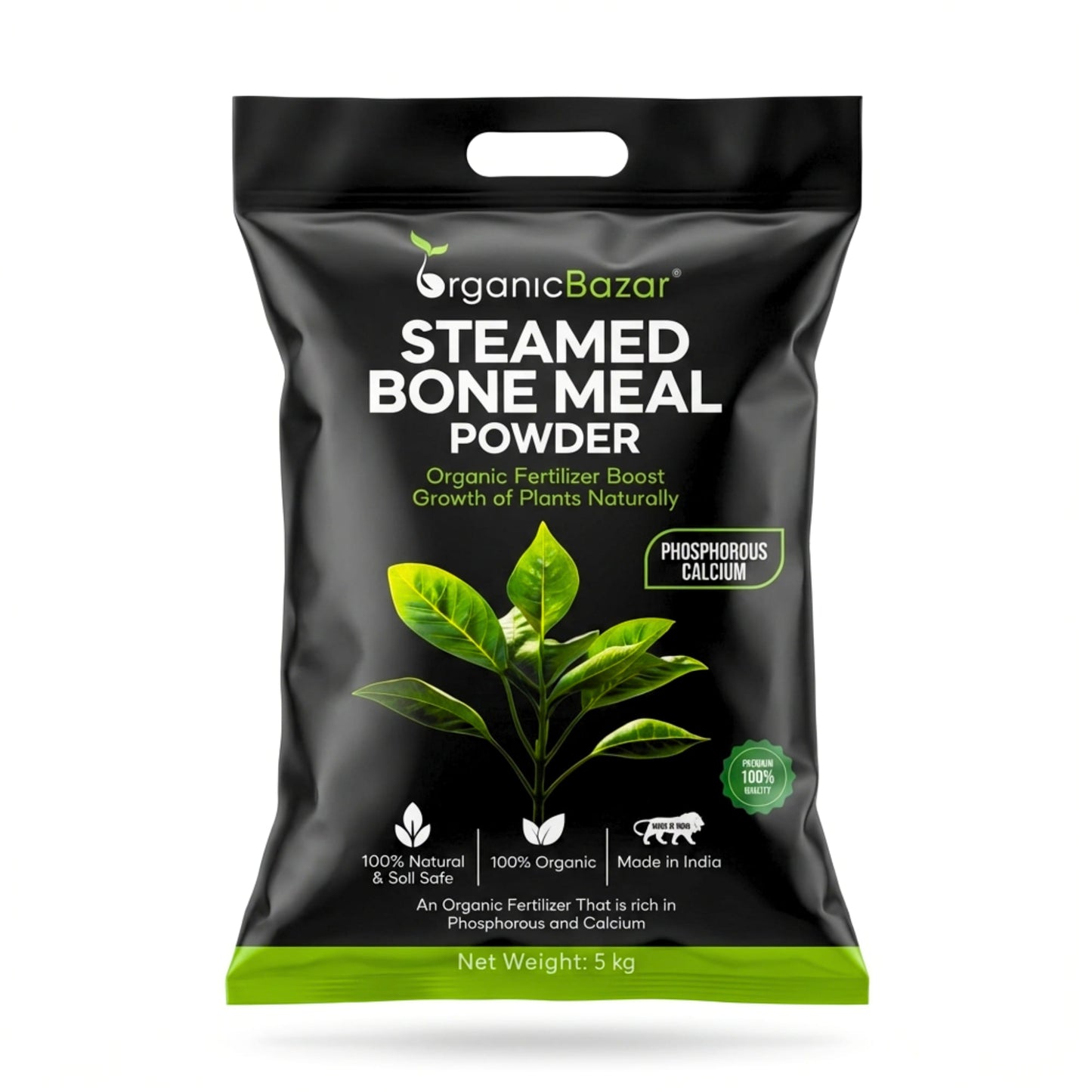 Organic Steamed Bone Meal Fertilizer for Plants, Slow Release Powder