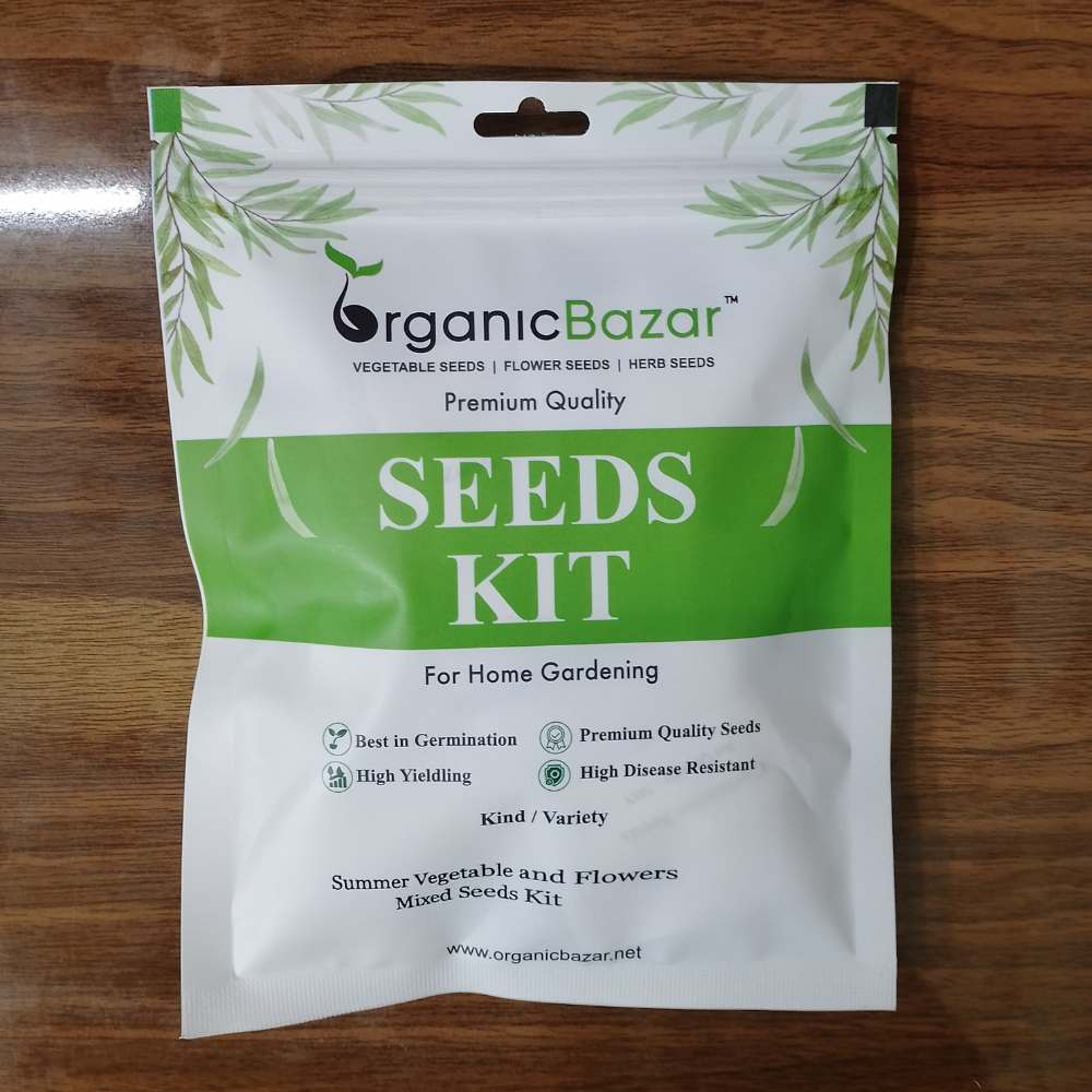 Summer Vegetable and Flowers Mixed Seeds Kit for Home Gardening