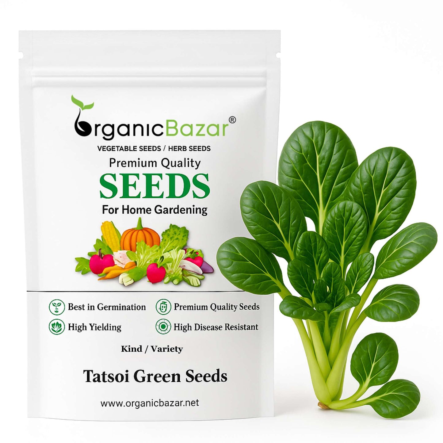 Tatsoi Green Seeds - 100 Seeds (तत्सोई ग्रीन के बीज)