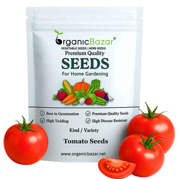Tomato Seeds - 50 Seeds (Tamatar) (टमाटर के बीज) High Germination/ Easy to Grow/ Ideal for Terrace/Kitchen Gardening