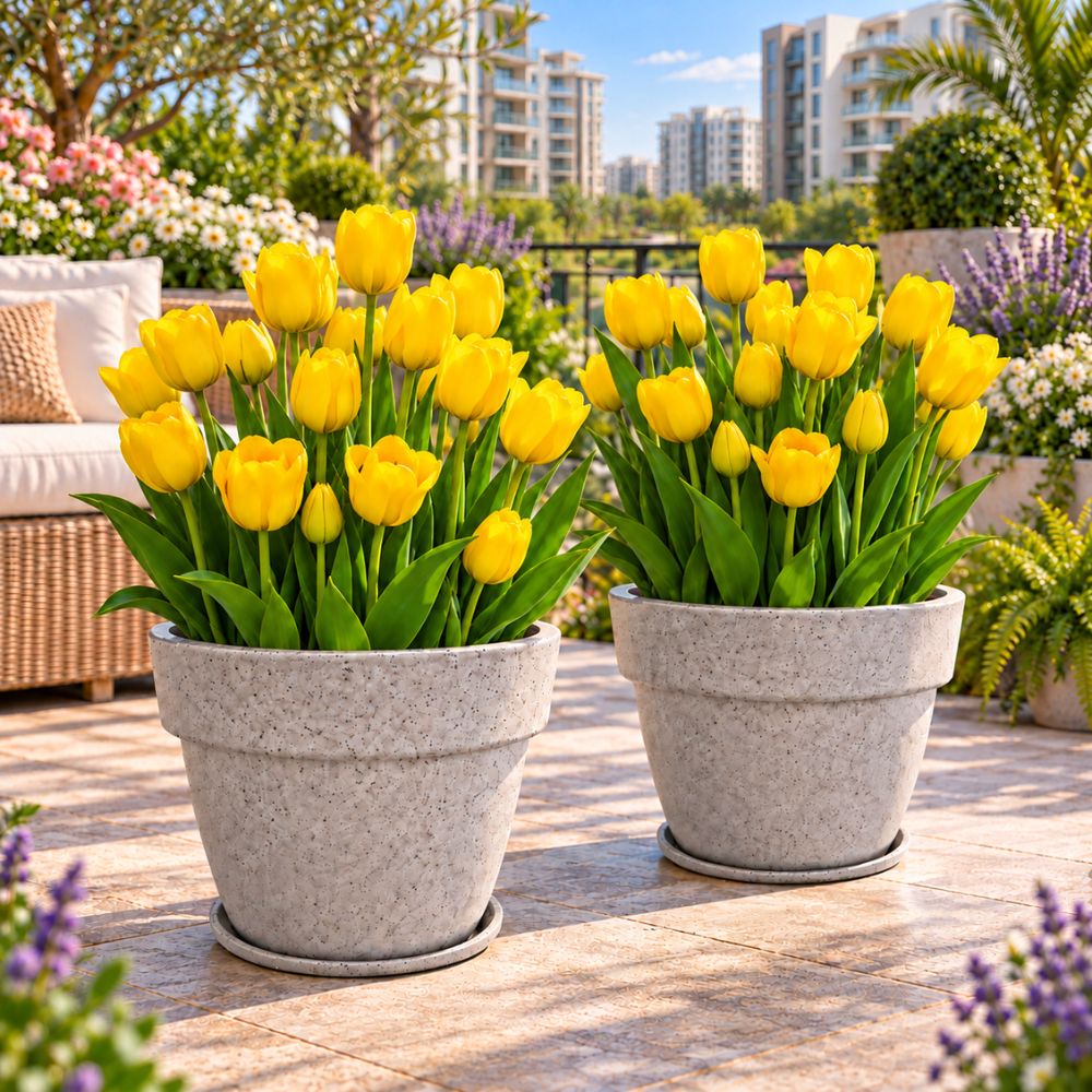 Tulip Yellow Flower Bulbs (05N) Elegant Spring Blooms for Home Garden 🌷