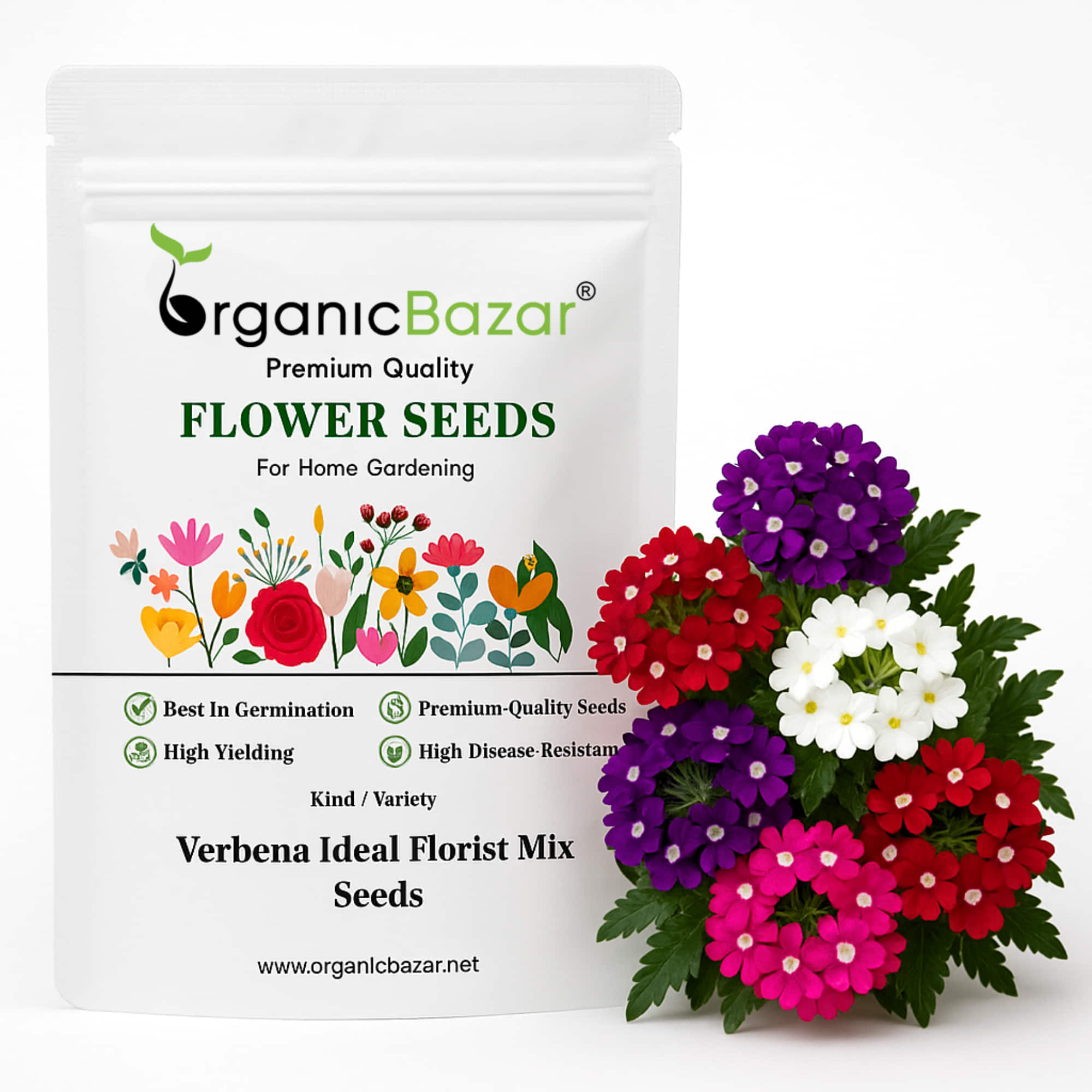 verbena plant seeds Buy Best quality Verbena Ideal Florist Mix Seeds Online : Organicbazar