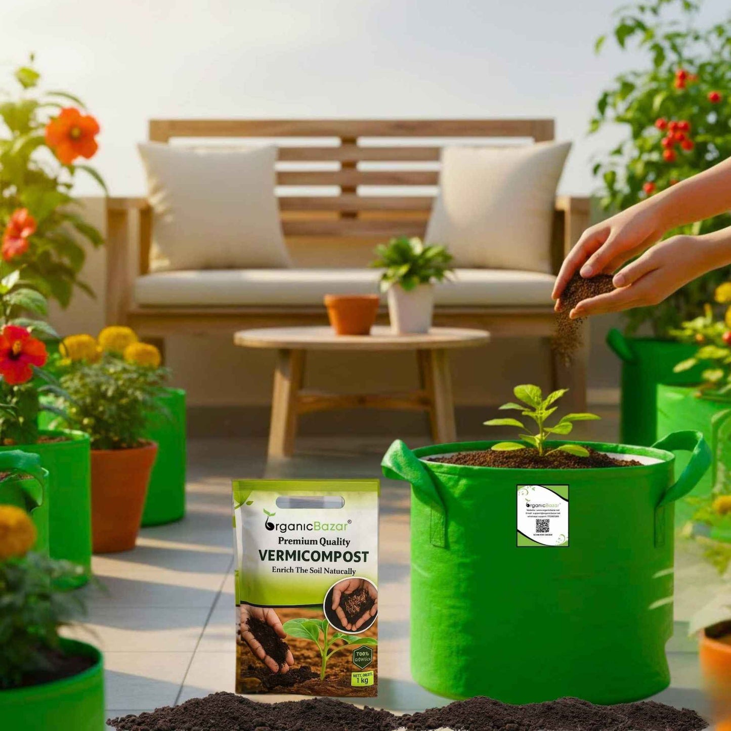 Vermicompost Fertilizer for Home garden Plants (1kg)