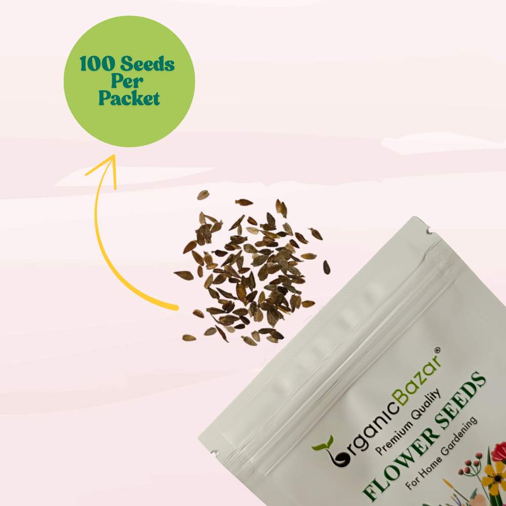 Zinnia Yellow Flower Seeds (100 Seeds) High Germination/ Easy To grow/ Perfect for pots, balconies, or Terrace gardens