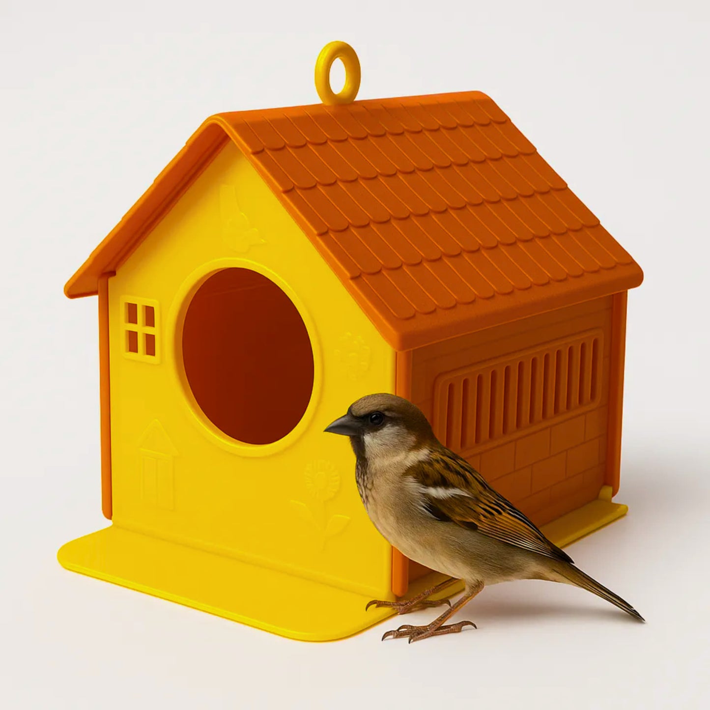 Plastic Bird House Foldable Bird Nest for Sparrows | Outdoor Nesting Shelter for Balcony & Garden | Lightweight & Weather-Resistant Bird Home with Air Ventilation