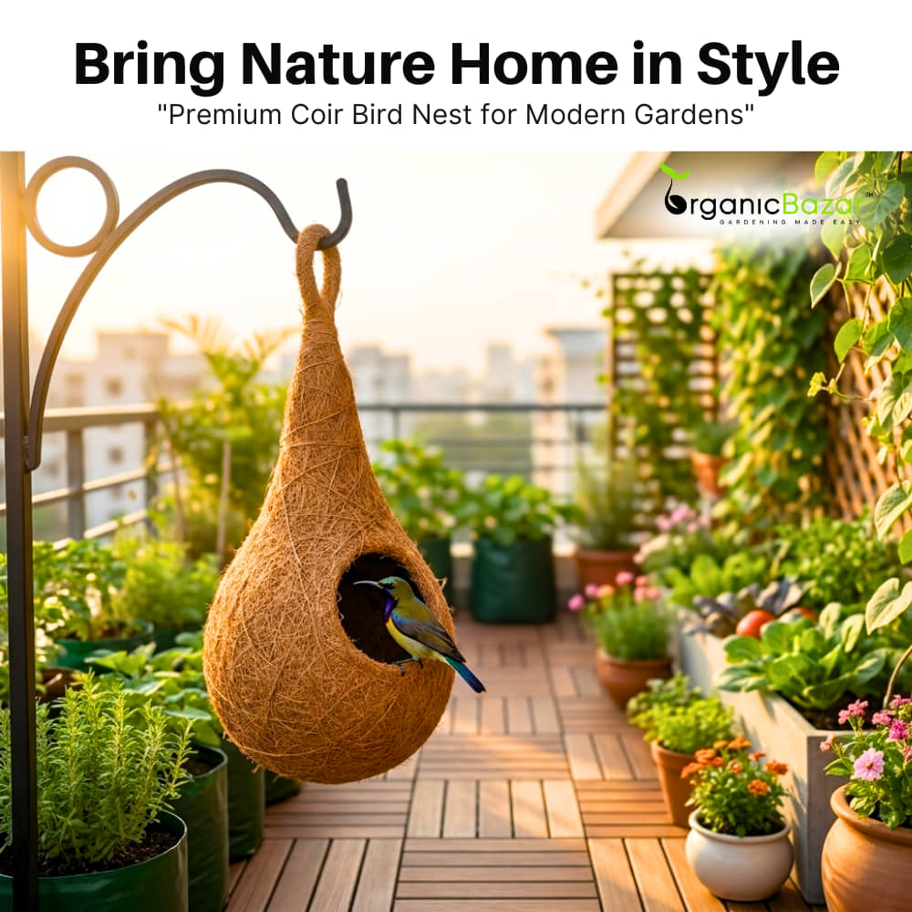 Coir Fibre Bird Nest for Garden
