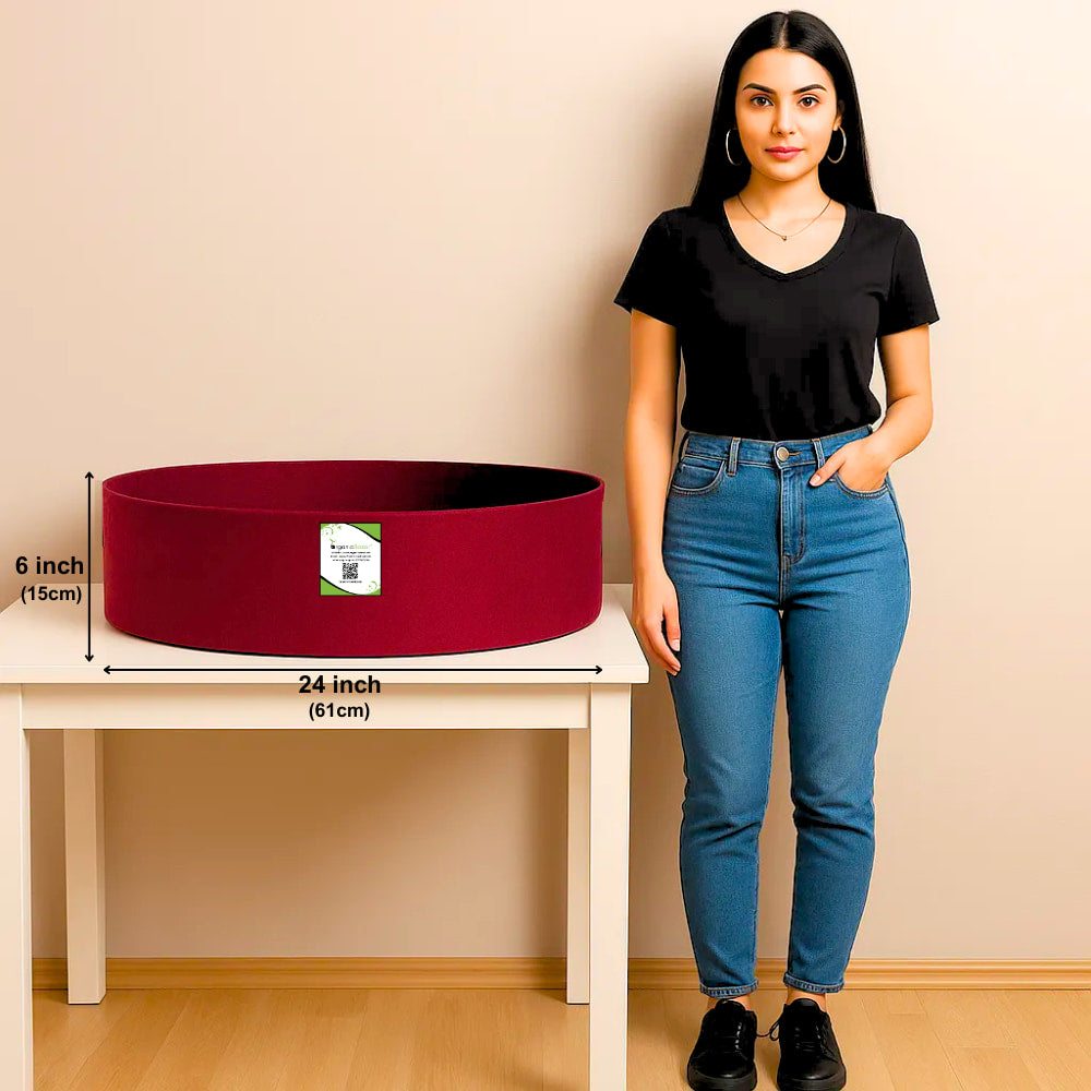 Geo Fabric 24x6 Grow Bag For Terrace Gardening Suitable For Leafy Vegetable and Flower Plants