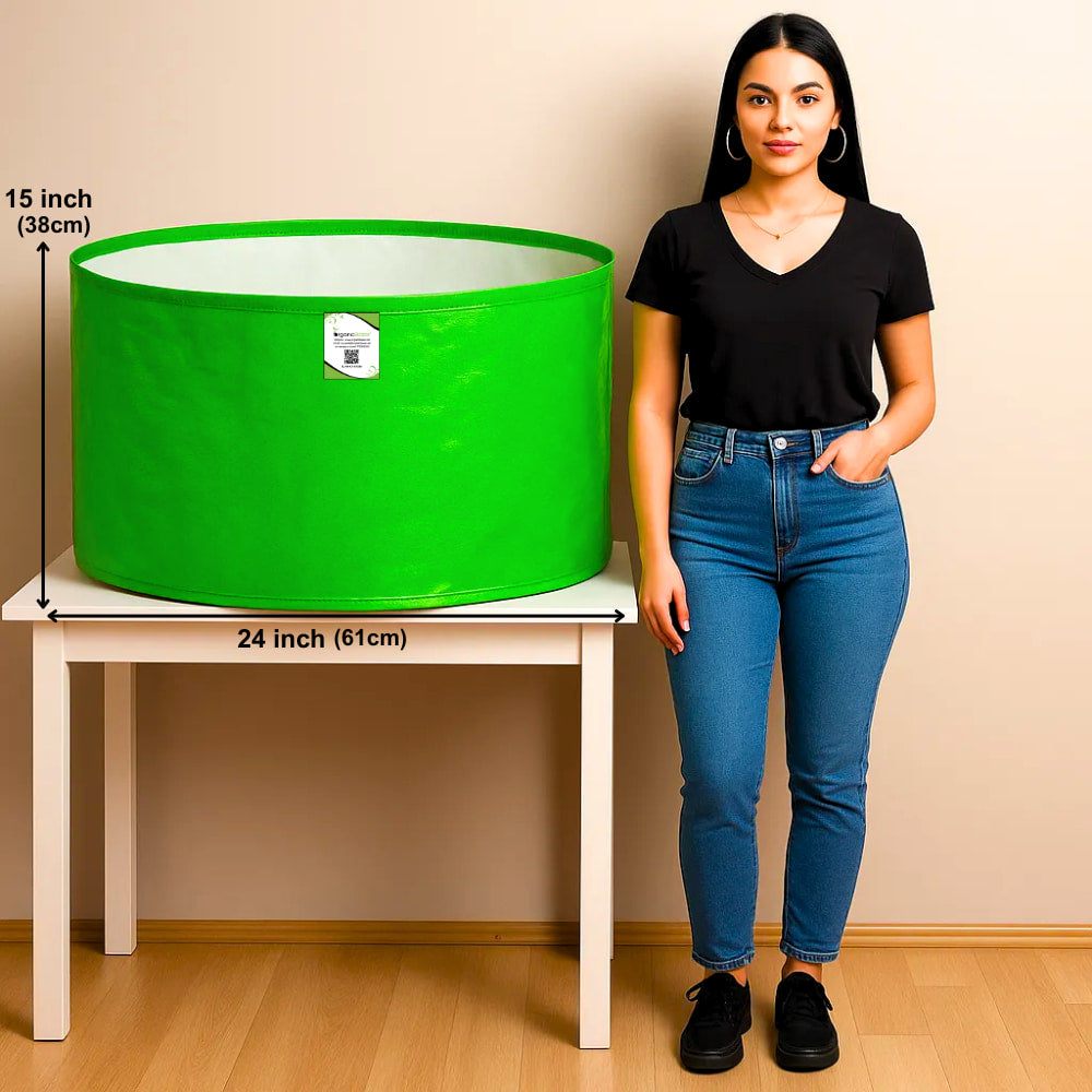 HDPE 24x15 Grow Bags for Home and Terrace Gardening Extra Thick Premium Quality Grow Bags