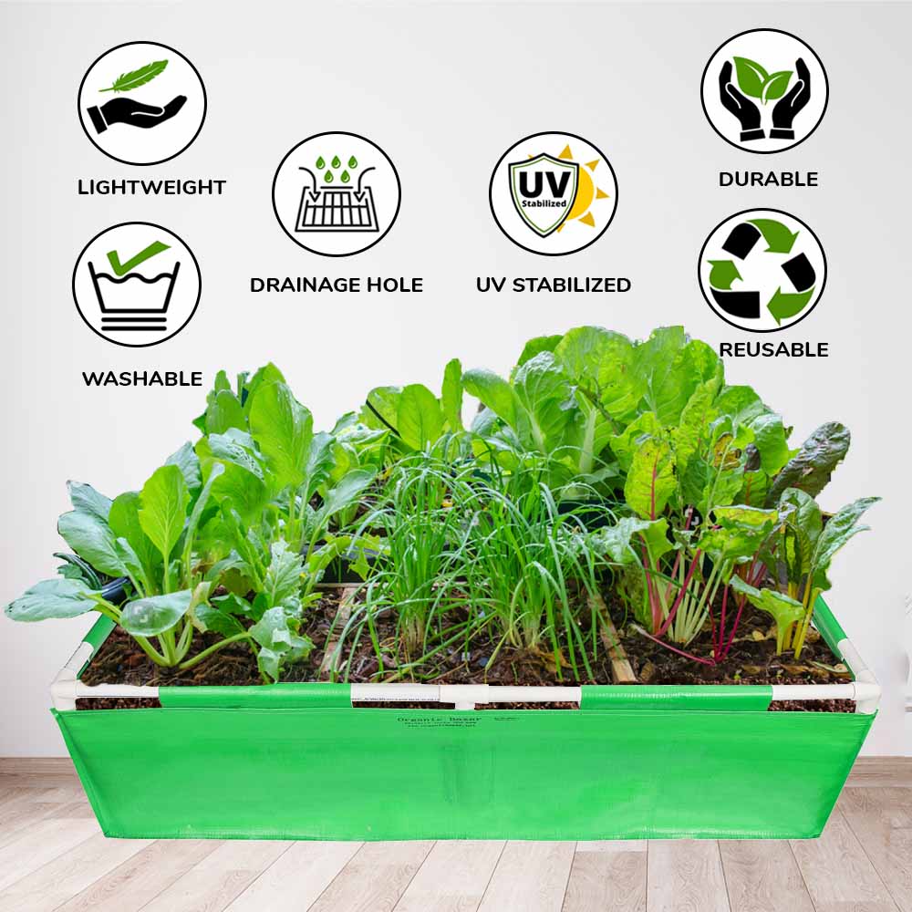 HDPE rectangular grow bag 48x24x12 inch