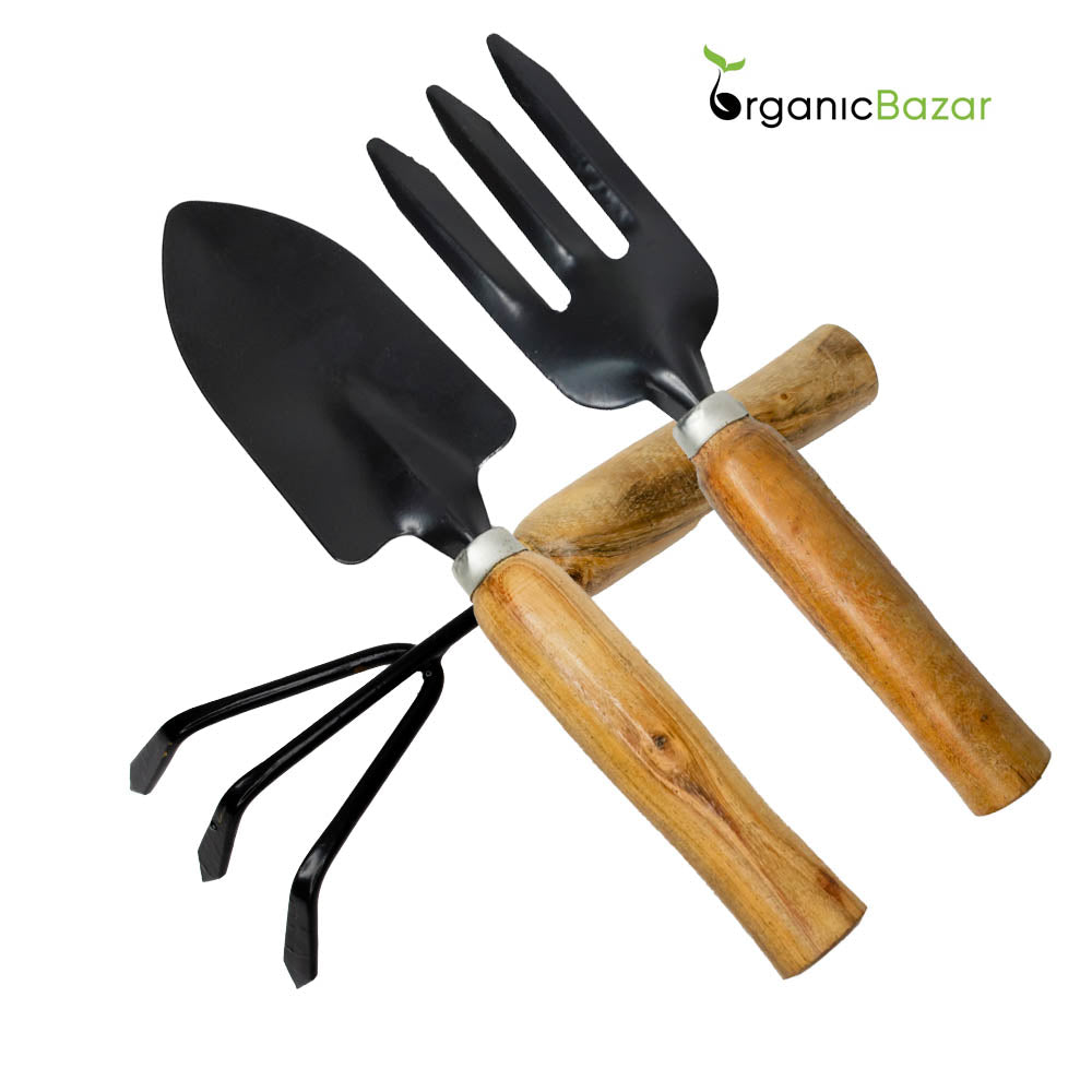 home garden tools set Gardening Tools Set-Hand Cultivator, Trowel, Garden Fork (Set of 3)