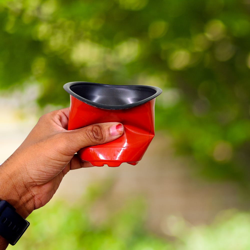 OB Thermoform pot 4 inch (torsion) Terracotta