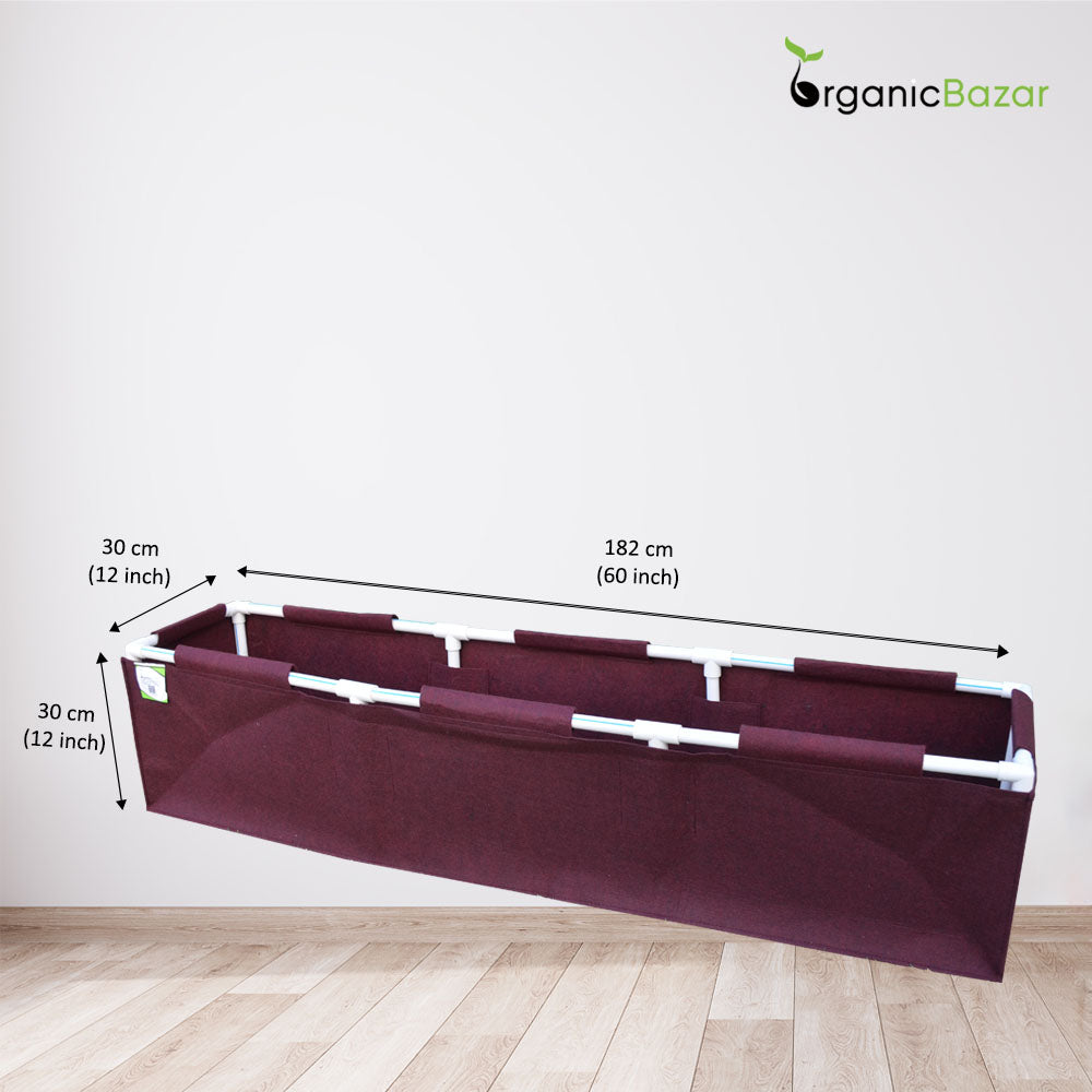 60x12x12 Geo Fabric raised plants bags size