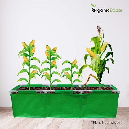 HDPE 60x15x15 Rectangle Grow Bag With Supporting Pvc Pipes Extra Thick Premium Quality Grow Bags