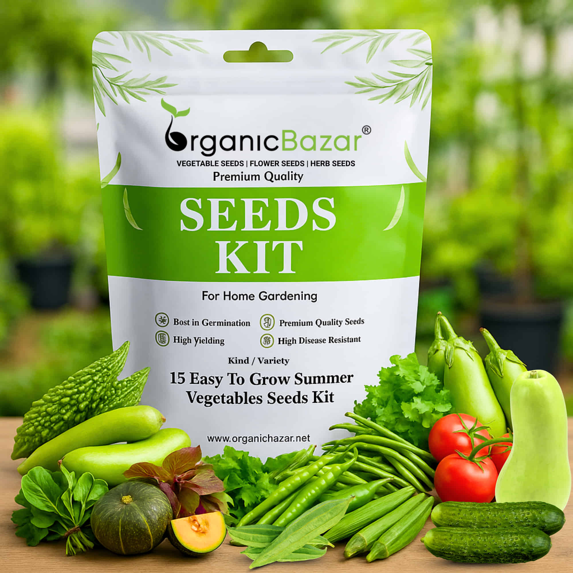 15 Easy To Grow Summer Vegetables Seeds Kit For Home Garden