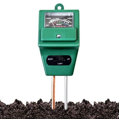3-in-1 pH Meter for Soil Testing – With Moisture & Light Sensor Ideal for Home Gardening
