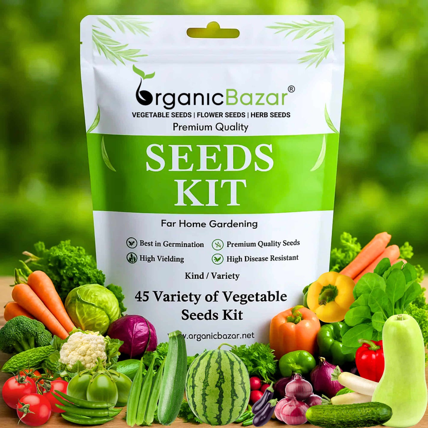 45 Variety of Vegetable Seeds kit With High Germination Rate