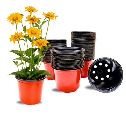 5.5 cm plastic plant pots Thermoform Pot-5 Terracotta Color (Set of 20)(13 CM) – Organicbazar