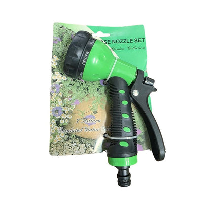 Multifunctional Garden Hose Nozzle Spray Gun (Green) 7 Spray Patterns | High Pressure | Insulated Grip | Heavy Duty