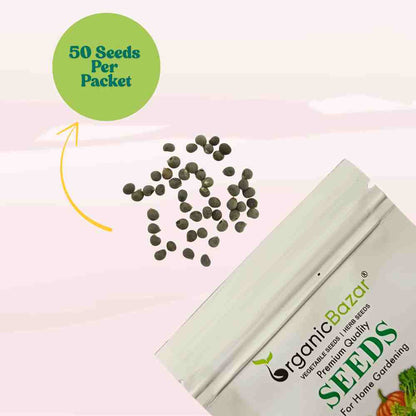African Okra Seeds (50 Seeds) (भिंडी के बीज) Easy To grow, High Germination, High Yield African Okra Seeds for Home Gardening