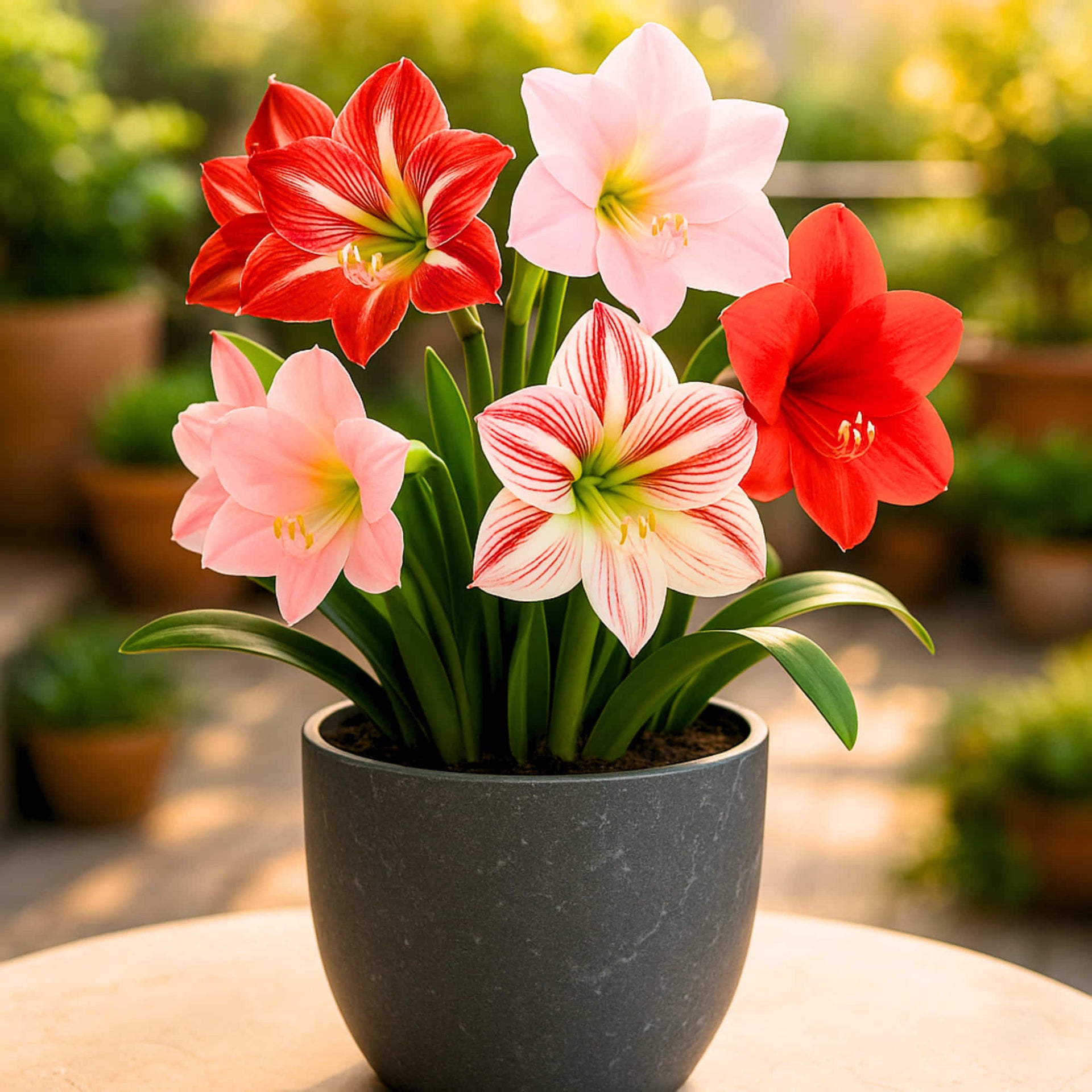 amaryllis potting mix Buy Best Quality Amaryllis lily Mix Flower Bulb (Pack of 5) Online – Organicbazar
