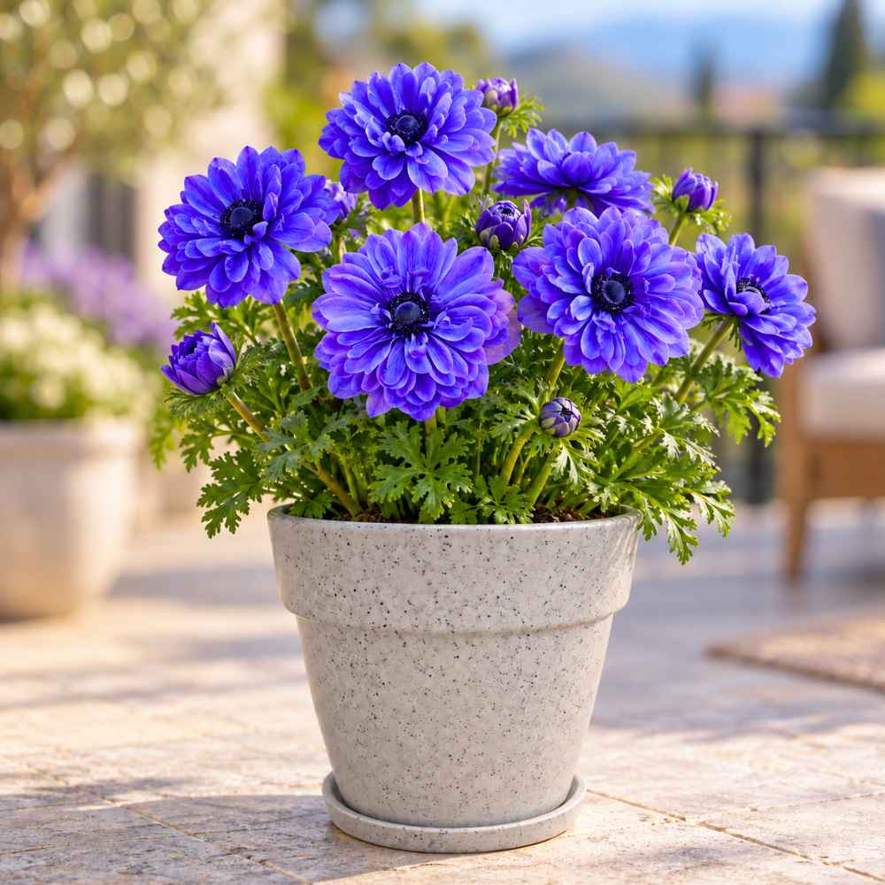 Anemone Lord Lieutenant (Blue) Flower Bulbs (05 Bulbs)
