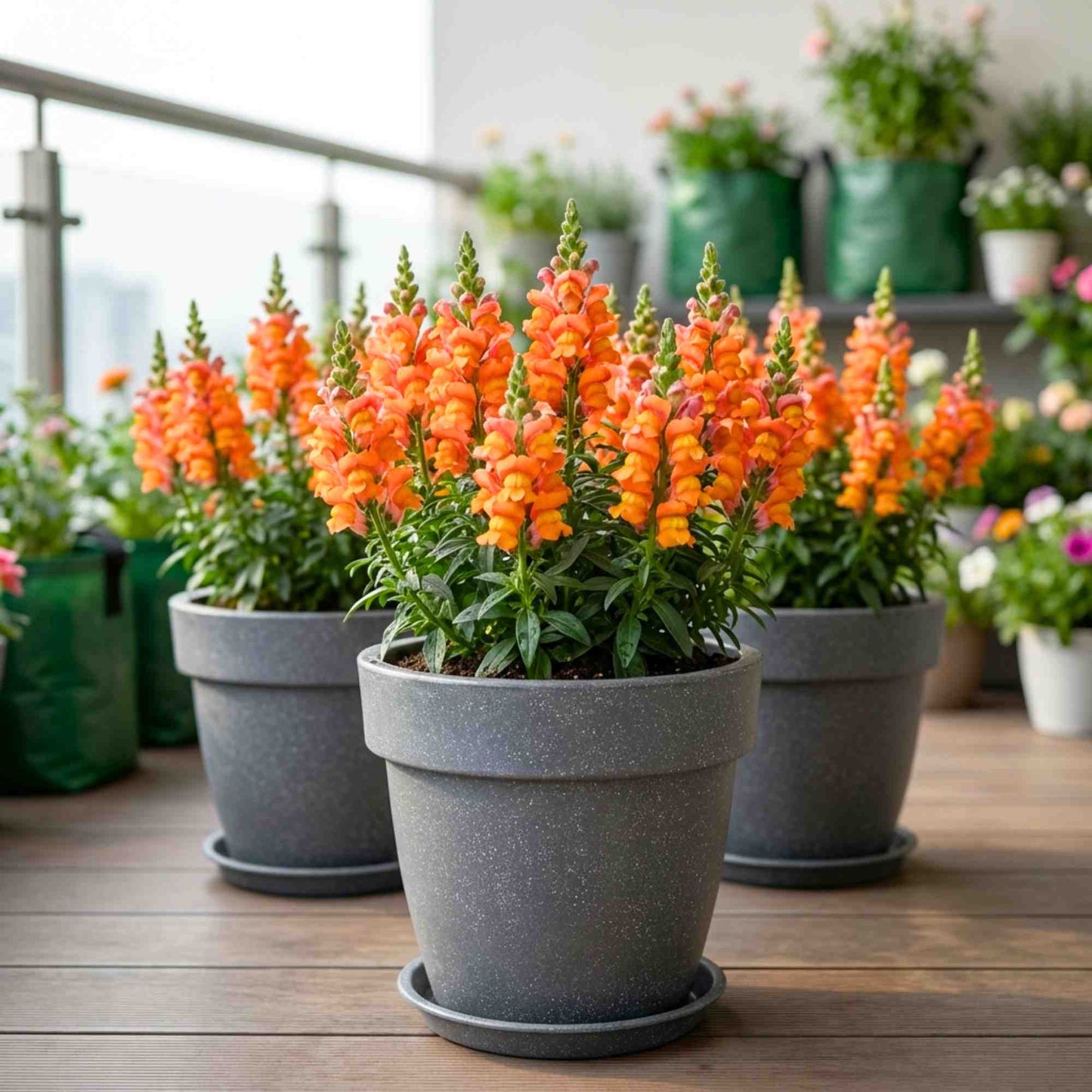 Antirrhinum (Snapdragon) Majus F1 Orange Flower Seeds (100 Seeds)